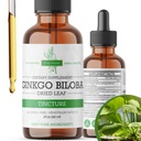 Pura Herba Ginkgo Biloba Extract Liquid 2 Fl Oz, Supplements for Brain Function and Memory Support, Alcohol Free, Vegan - 2 Fl Oz