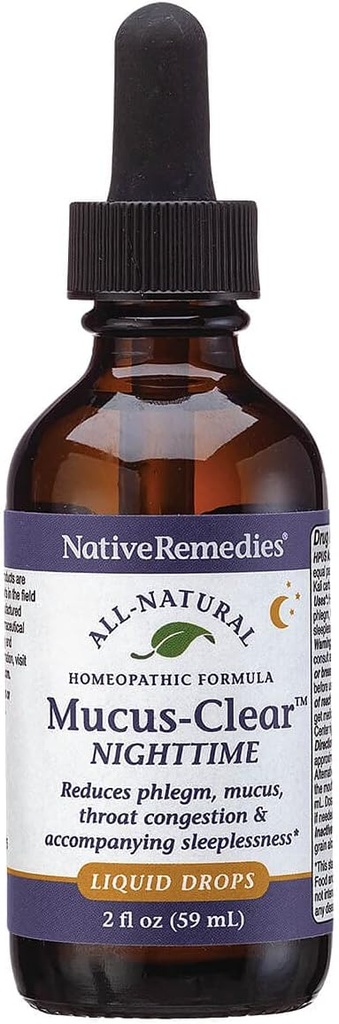 Native Remedies Mucus-Καθαρά νύχτα - Προσωρινά Ανακουφίζει Mucus Συμφόρηση και υποστηρίζει ειρηνικό ύπνο