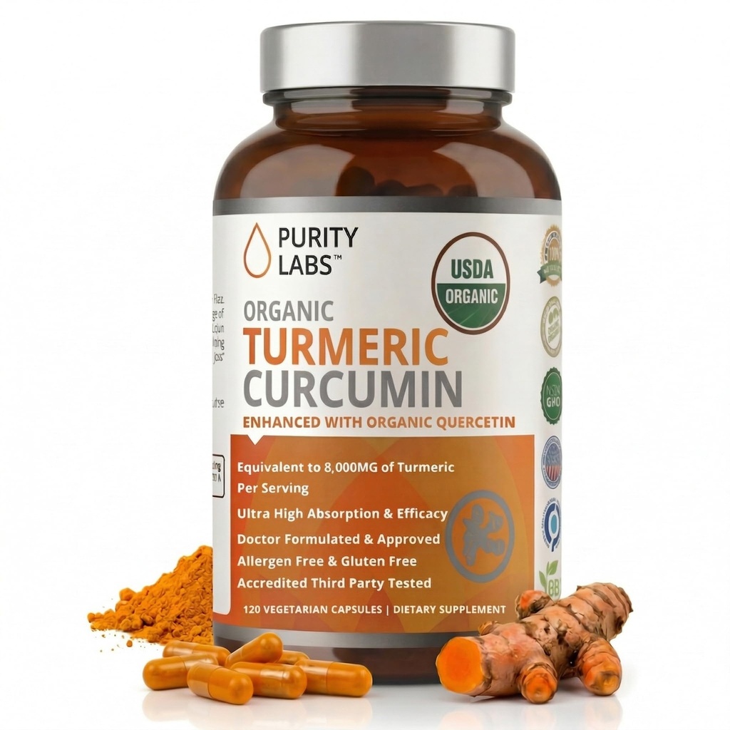 Εργαστήρια καθαρότητας Βιολογικό συμπλήρωμα κουρκουμίνης με πιπερίνη 2,250 MG/Serving 
