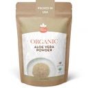 Organic Aloe Vera Powder for Skin & Hair – 8 oz. - Aloe Barbadensis - Μάσκα προσώπου για φυσική ομορφιά, USDA Certified Organic & Non-GMO