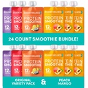 Σχεδιασμός Wellness Protein Smoothies Origignal Variety Pack και Ροδάκινο Mango Bundle