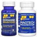 ΦΥΣΙΚΑ ΣΤΑΘΜΙΣΜΑΤΑ Dopamine Brain Food + Magtech Magnesium Bundle - Chelated Magnesium Complex - Υποστηρίζει Εγκεφαλική Υγεία & Ψυχική Drive* - 150 Σύνολο Κάψουλες