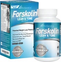 BioGenetic Labs Forskolin Lean & Tone - Χάπια απώλειας βάρους - Τονωτική Φόρμουλα Fat Burner και συντήρηση της μυϊκής μάζας για άνδρες και γυναίκες Ορεκτικό Καταπιεστικό - 60 κάψουλες - Χορτοφαγικά