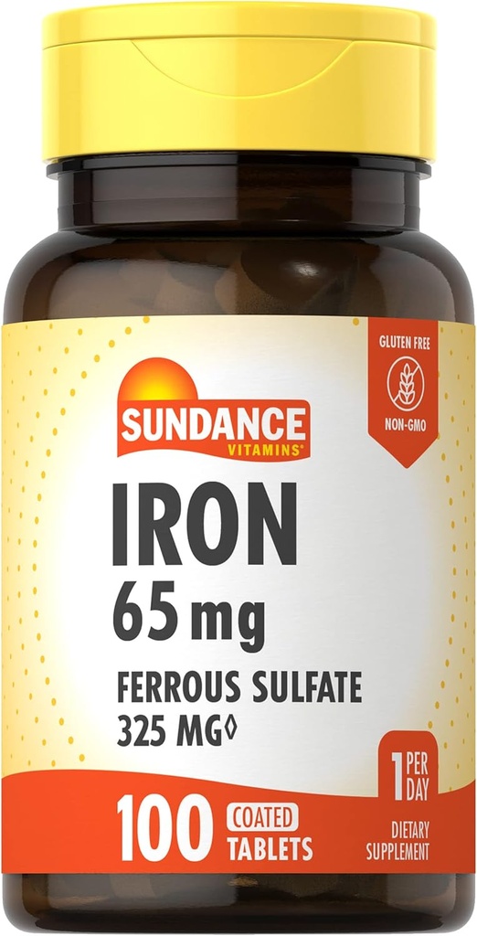 Sundance Σιδήρου συμπλήρωμα θειικού σιδήρου Ferrous 325mg 