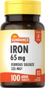 Sundance Σιδήρου συμπλήρωμα θειικού σιδήρου Ferrous 325mg 