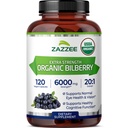 Zazzee USDA Organic Bilberry 20:1 Extract, 6000 mg Δύναμη, 120 κάψουλες Vegan, 4 μήνες προσφοράς, Standardized και συμπυκνωμένο 20X Extract, 100% χορτοφαγικά, όλα φυσικά, μη GMO, Made in The USA