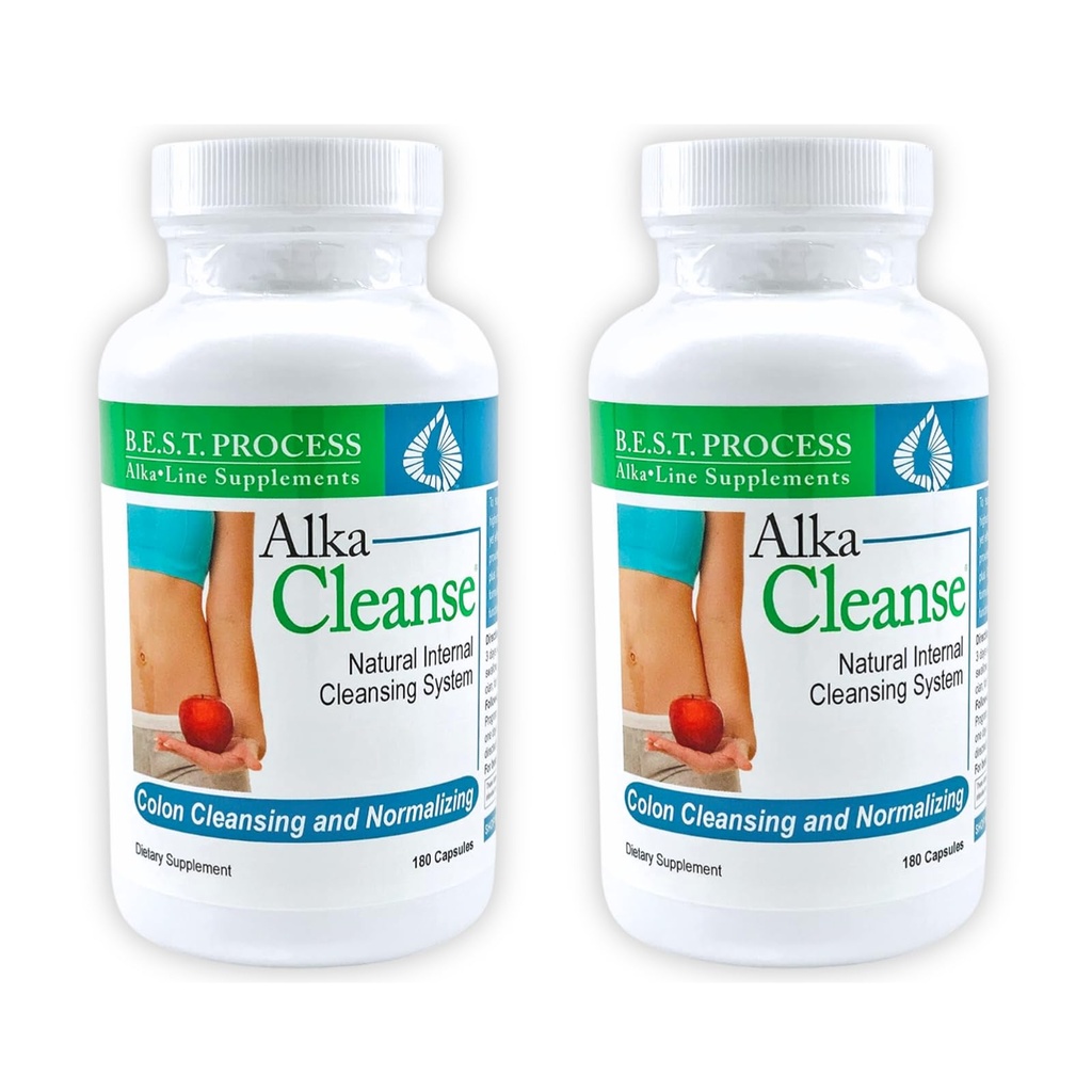Alka•Cleanse Best Process Alkaline — Herbal Detox Colon Cleanse & Digestive Distress Formula — Psyllium Husk, Probiotics, Enzymes & Herbs (2)