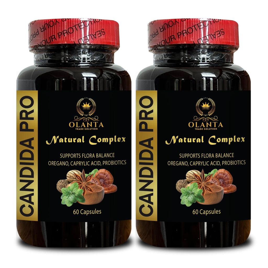 Συμπλήρωμα Υποστήριξης Candida - Χάπια βοηθείας Digestive, Υποστηρίζει Υγιεινή Εντερική Χλωρίδα & ανοσοποιητικό Σύστημα Υποστήριξη με Digestive Ένζυμα - 2 Φιάλες 120 Κάψουλες