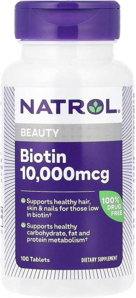 Natrol Biotin Max 10000 Mcg, 100 δισκία
