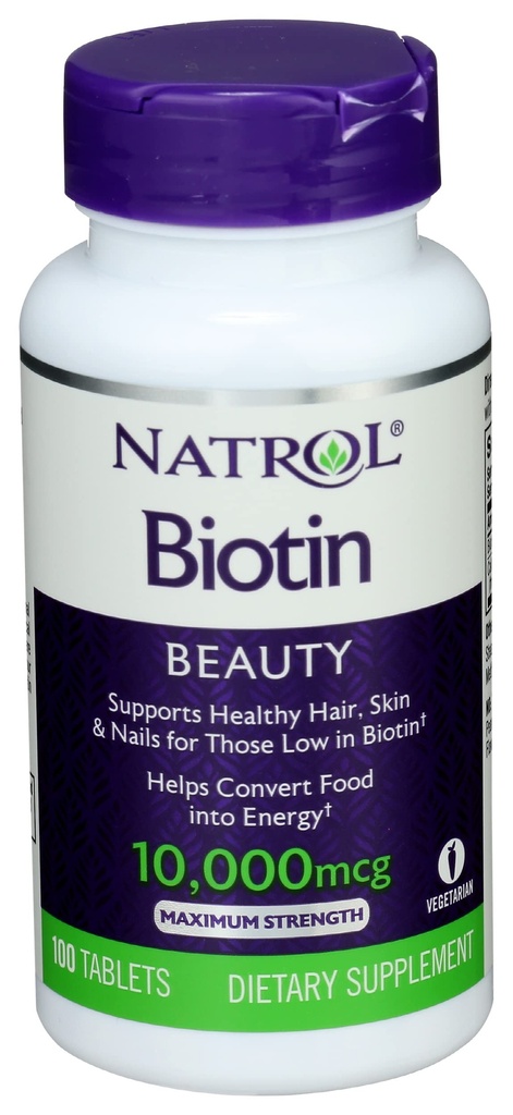 Natrol Biotin Max 10000 Mcg, 100 δισκία