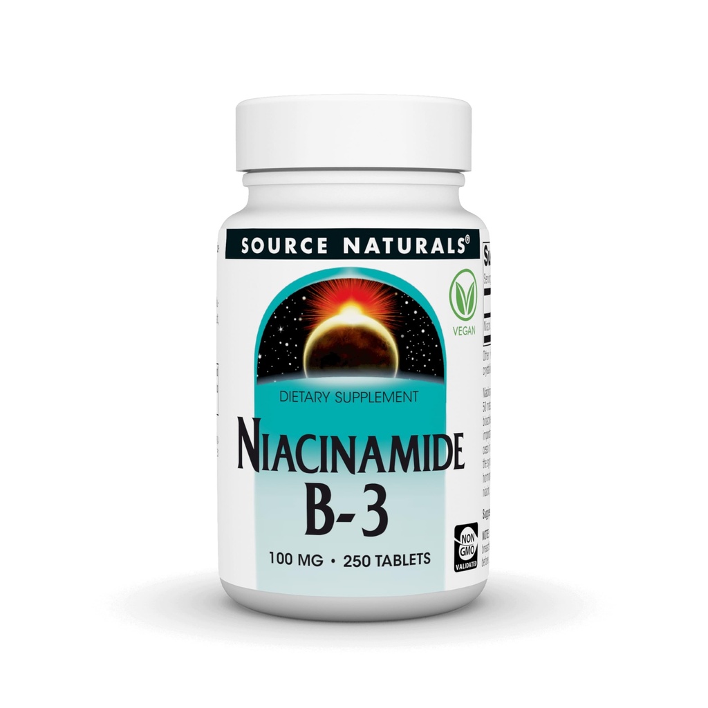 Source Naturals Νιακιναμίδη Β-3, 100 mg Συμπλήρωμα Διατροφής - 250 δισκία