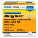 HealthCareAisle Allergy Relief - Levocetirizine Διϋδροχλωρική δισκία USP, 5 mg, 160 δισκία, Original Prescription Strength Allergy Medication, 24- Hour Relief, 80 Count (Pack of 2)