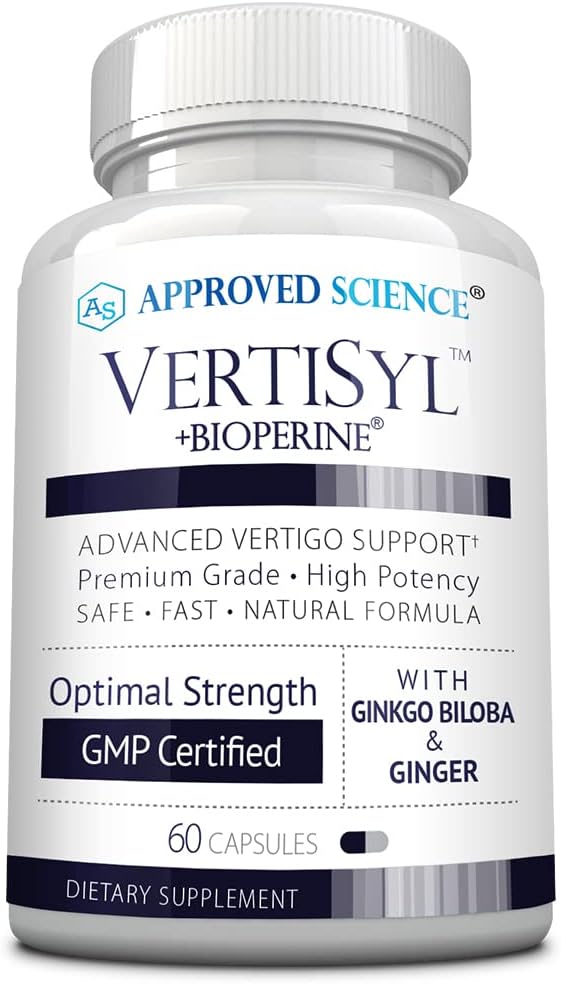 Εγκεκριμένη επιστήμη VertiSyl - Ginkgo Biloba, Ginger, Βιταμίνη D3, BioPerine - 30 κάψουλες - 1 μήνας προσφοράς