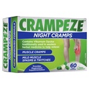 Crampeze Night Cramps Φυσικό Ανακούφιση των μυών Cramps, Spasms & Κουρασμένα πόδια 60 κάψουλες
