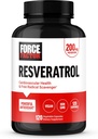 FORCE FACTOR Resveratrol συμπλήρωμα για την υποστήριξη της υγείας της καρδιάς, αντιοξειδωτικά συμπλήρωμα και δωρεάν Radical Scavenger Made with Japanese Knotweed, Vegan, μη-GMO, 120 κάψουλες λαχανικών