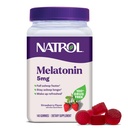 Natrol 5mg Μελατονίνη Gummies, Υποστήριξη ύπνου για ενήλικες, Μελατονίνη συμπληρώματα για τον ύπνο, 140 Φράουλα-Flavored Gummies, 70 Ημέρα προσφοράς