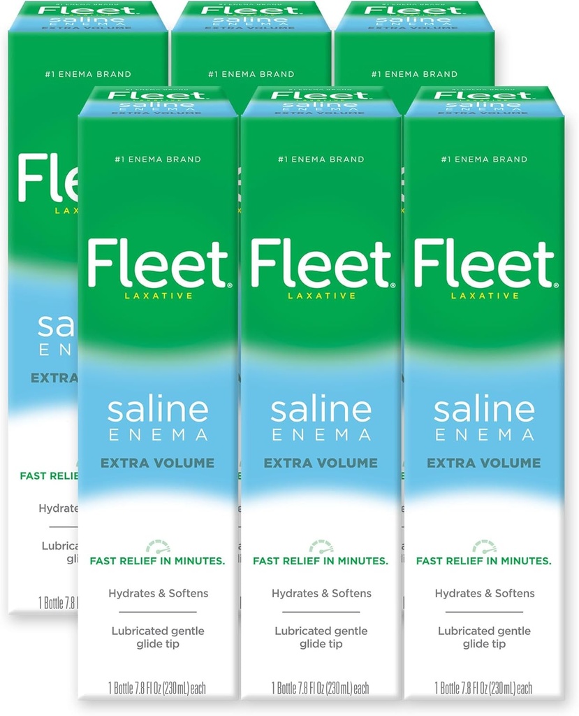 Laxative Saline Enema, 7.8 Fl Oz (πακέτο του 6)