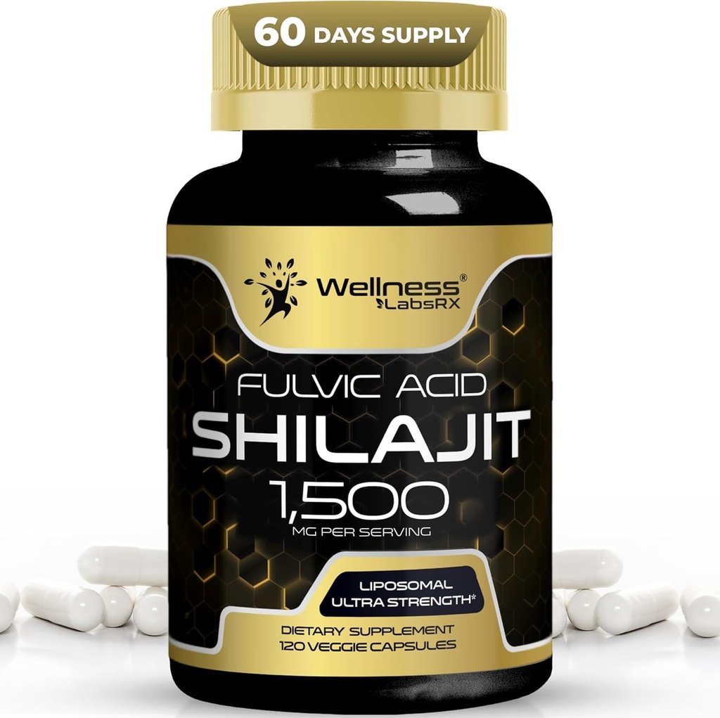 Shilajit των Ιμαλαΐων για άνδρες - 1500mg Shilajit κάψουλες για άνδρες, καθαρό Shilajeet για γυναίκες με φυσική κατάσχεση Fulvic Acid - Shilajet για ενισχυμένη ενέργεια και ανοσοποιητική υποστήριξη - 120 κόμης (πακέτο του 1)