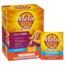 Metamucil On-The-Go, Daily Psyllium Husk Powder Supplement, Sugar-Free Powder, 4-in-1 Fiber for Digestive Health, Orange Flavored Drink, 44 Packets