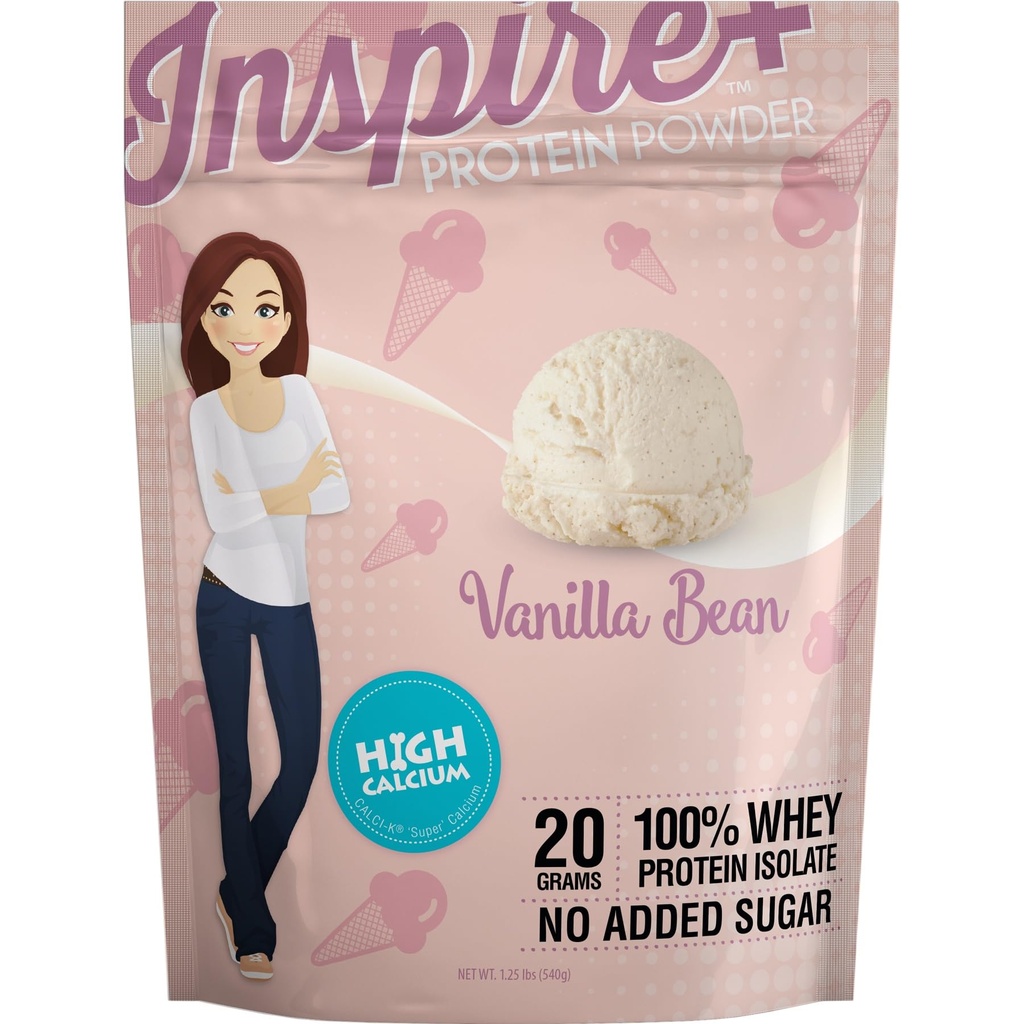 Μπαριατρική κατανάλωση Inspire Vanilla Bean 20g Whey Protein Isolate σκόνη με ασβέστιο
