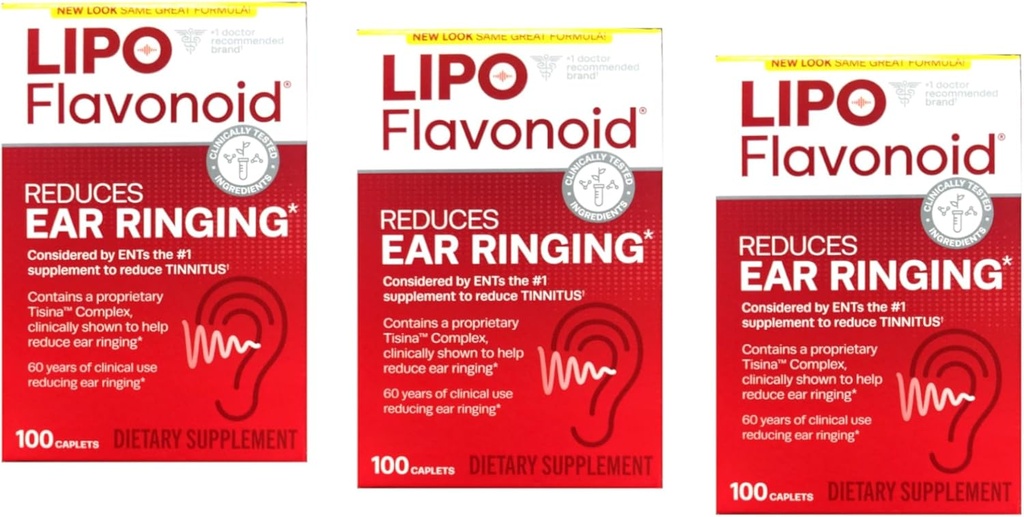 Lipo-Flavonoid Plus συμπλήρωμα διατροφής, για την υγεία του αυτιού 100 ea πακέτο των 3