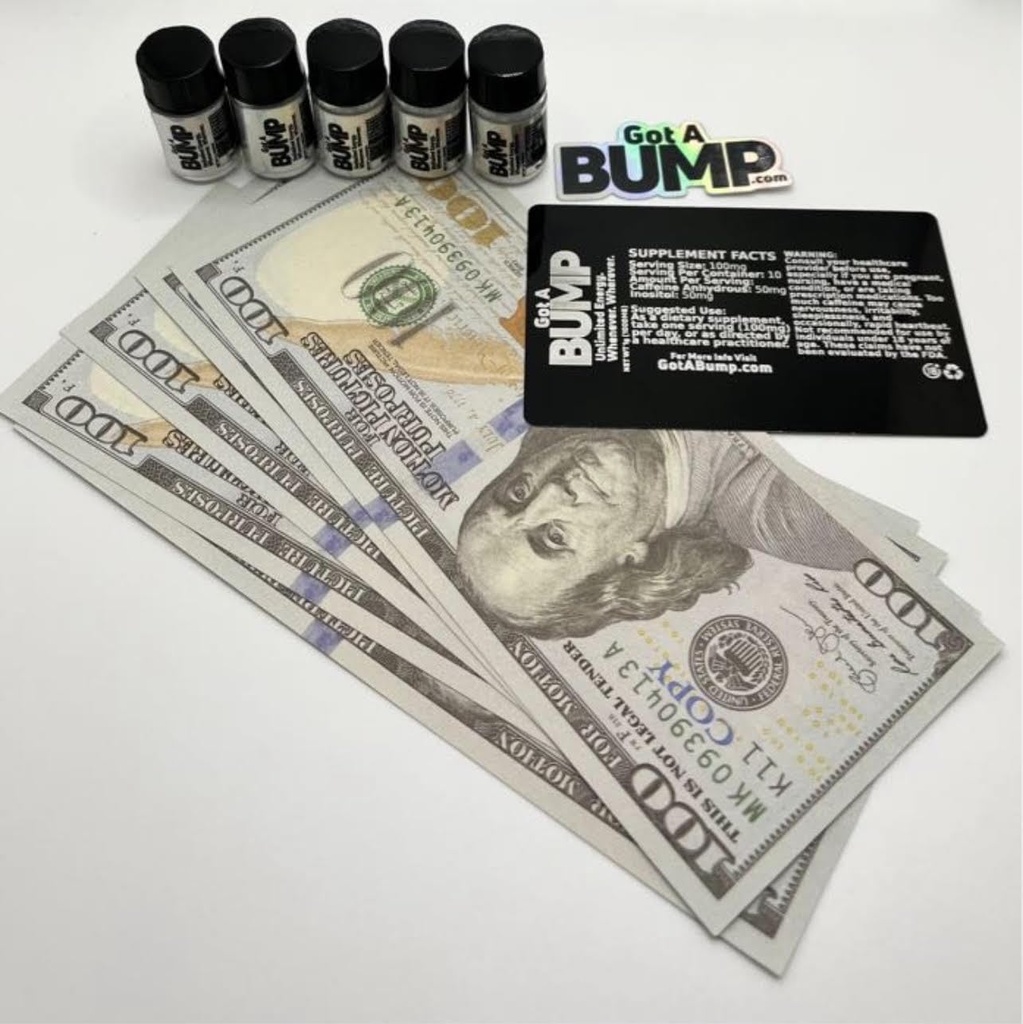 Πήρε ένα BumpTM - 1g δοχείο (500mg καφεΐνη ανά φιαλίδιο) (Starter Bundle)