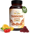 Tanning Gummies, Daily Gummie με Beta-Carotene & Βιταμίνη C & Ασταξανθίνη, Φυσικό συμπλήρωμα δέψης, Vegan, Non-GMO - 180 Gummies – Συσκευασία των 3