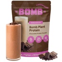 Η Bomb Co. Bomb Plant Protein, Protein Powder with 21g Protein, Amino Acids, Zero Sugar, Pea Protein, Cocoa, Chia Seeds, Pumpkin Seeds, Vanilla & Monk Fruit, Gluten Free, Σοκολάτα Γεύση, 20 Srvgs