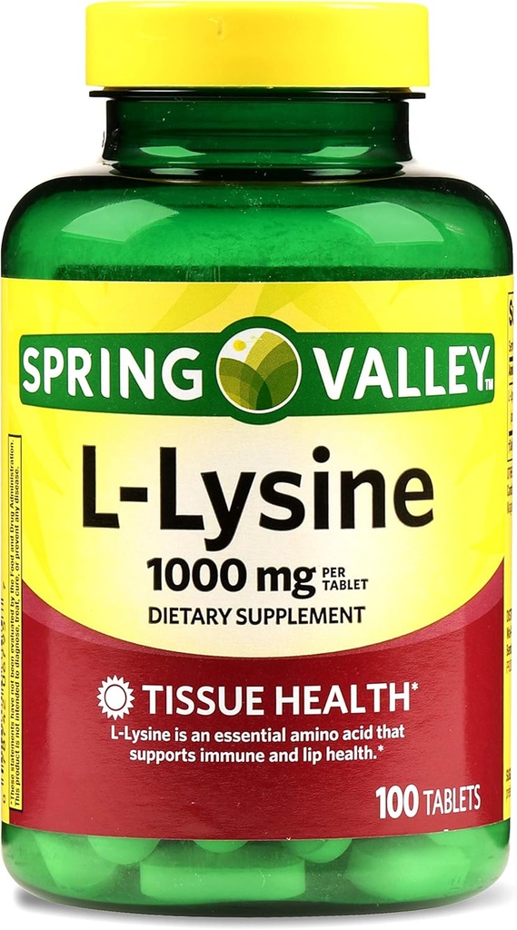 Spring Valley - L- Lysine 1000 mg, 100 δισκία