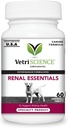 VetriScience Νεφρική Υγεία Μασώμενα Δισκία, Συμπληρώματα Νεφρικών Απαραίτητων για Σκύλους, Ουρολοίμωξη και Νεφρική Υποστήριξη με Μανιτάρι, Ρίζα Astragalus, Σπόροι Νερού και Βότανα, Καπνός, 60 Count