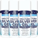 Κολλοειδές ασημί Gel Extra Strength - 35ppm ενεργοποιημένο κολλοειδές ασημί Gel για μέγιστη ισχύ - Made in USA - Structured Formula in a Convenient 4 Pack