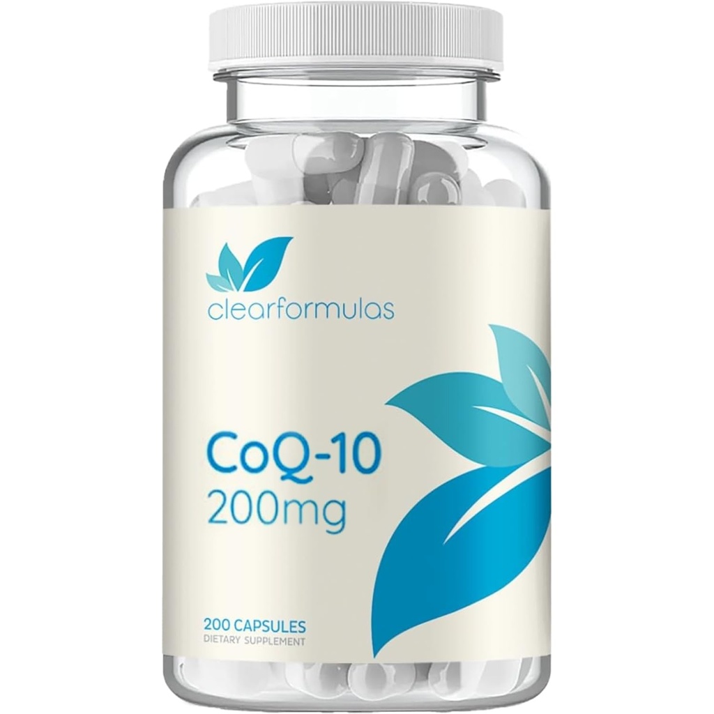 Σαφής Φόρμουλες Γρήγορη απορρόφηση CoQ10 200mg - Συνένζυμο Q10 ισχυρό αντιοξειδωτικό για την καρδιακή ενέργεια και τη γήρανση Υποστήριξη - Υψηλή σταθερότητα CoQ10 κάψουλες Ubiquinone - Κατασκευασμένο σε ένα cGMP US Lab