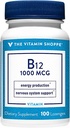 Η Βιταμίνη Shoppe Βιταμίνη B12 1.000mcg - Υποστηρίζει την παραγωγή ενέργειας, μια φορά την ημέρα συμπλήρωμα διατροφής - Βιταμίνη B-12 (ως Cyanocobalamin), Γλουτένη & Γαλακτοκομικά (100 Lozenges)