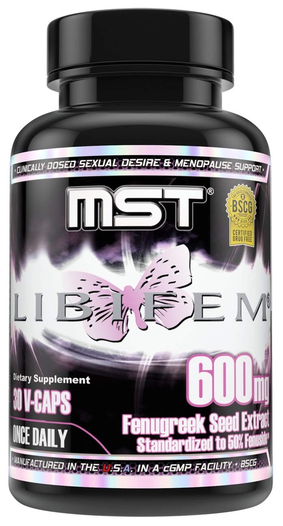 MST Libifem, Fenugreek Seed Extract Κάψουλες, Boost Desire, Libido, Arusal and Satisfaction Plus Υποστήριξη για την υγεία της εμμηνόπαυσης, Συμπλήρωμα για τις γυναίκες, 30 Count, BSCG Certified Drug Free.