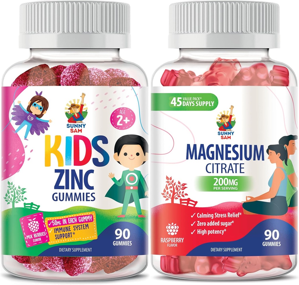 Μαγνήσιο Gummies για ενήλικες & ψευδάργυρους Gummies για παιδιά & ενήλικες. 200mg - Ήρεμες μάσημα μαγνησίου - Μαγνήσιο Κιτρικό Μασώμενο συμπλήρωμα για Mood & Muscle Support. Ψευδάργυρος Chewable Gummy για ανοσοποιητική υποστήριξη -