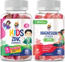Μαγνήσιο Gummies για ενήλικες & ψευδάργυρους Gummies για παιδιά & ενήλικες. 200mg - Ήρεμες μάσημα μαγνησίου - Μαγνήσιο Κιτρικό Μασώμενο συμπλήρωμα για Mood & Muscle Support. Ψευδάργυρος Chewable Gummy για ανοσοποιητική υποστήριξη -