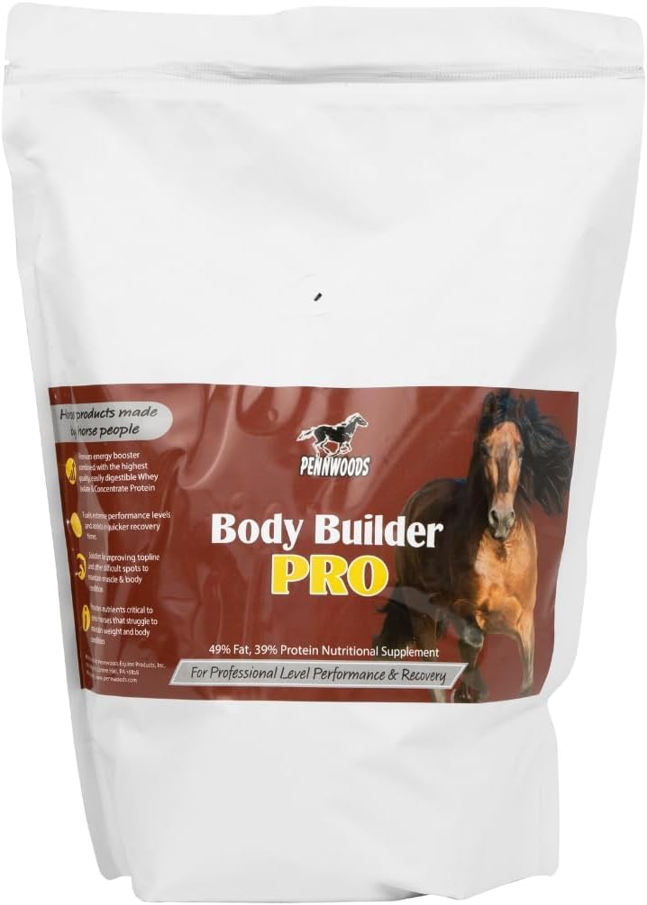 Pennwoods Body Builder υπέρ, συμπλήρωμα αύξησης βάρους αλόγων, Premium High Fat Energy Booster, με Whey Isolate και συμπυκνωμένη πρωτεΐνη, τσάντα 4lb