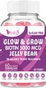 VITINITY Biotin 5000 McG Extra Strength Vegetarian (Vitamin B) Sugar-Free Supplement-Supports Healthier Hair & Skin - Γυναίκες & Άνδρες 60 Veggie Sugar-Free Jelly Beans (30 Day Supply)