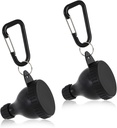 2 Pcs Protein Powder Container, Protein Powder Travel Container, Protein Powder Container to Go, Pre Workout/Gym Supplemen Keychain (Black, 100ml)