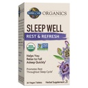 Garden of Life Organics Sleep Well Rest & Refresh 30 Tablets, Lemon Balm, Green Tea Extract L-Theanine, Valerian Root, Χαμομήλι, Probiotics-Organic Non-GMO Vegan Gluten Free φυτικό συμπλήρωμα