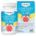 15mg L Methylfolate (5- MTHF) - Ενεργό Φολικό Οξύ Εμπλουτισμένο με Βιταμίνες Β6 και Β12-60 Καψάκια Χορτοφαγικής - Μη ΓΤΟ, Χωρίς Γλουτένη
