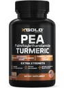 Pea Palmitoylethanolamide + Turmeric Curcumin 1600mg – Micronized 99% Pure Pea & 95% Curcuminoids from Standardized Curcuma Longa Extract – High Potency Joint & Mobility Support – Non-GMO Made in USA