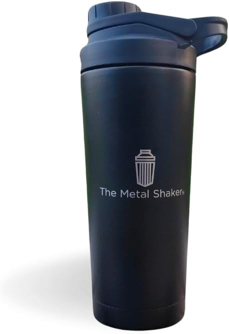 24 Ounce Stainless Steel Protein Shaker Bottle