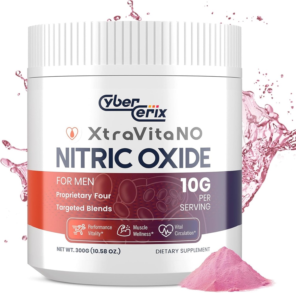 Nitric Oxide συμπλήρωμα για τους άνδρες - επιπλέον δύναμη Nitric Oxide Booster σκόνη για την καρδιά, κυκλοφορία, ροή αίματος, ενέργεια, αντοχή - 10g ανά υπηρεσία, 30 υπηρεσίες