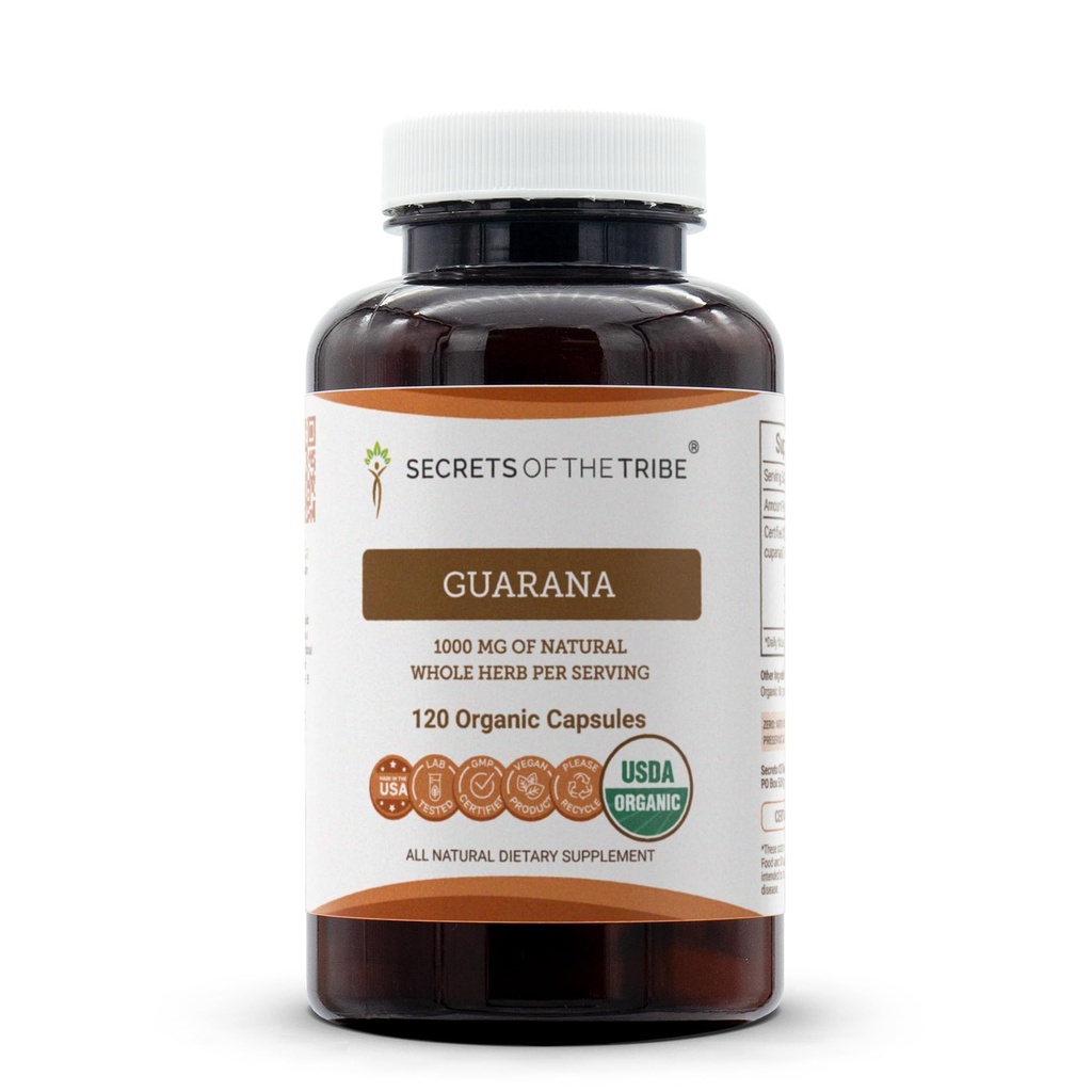 Μυστικά της φυλής Guarana USDA οργανικές κάψουλες 