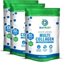BioTrust Ageless Multi Collagen Peptides σε σκόνη – 5 Types (I, II, III, V, X) – Unflaved Collagen σε σκόνη για γυναίκες και άνδρες – Hydrolyzed Protein – Grass Fed Beef, Fish, Chicken, Eggshell Membrane, 3-pk