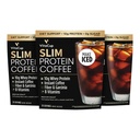 VitaCup Slim Protein Coffee Shake for Diet Support, Instant Coffee w/Whey Protein Powder, B Vitamins & Fiber, Dietitian Αναπτύχθηκε για την απόδοση και τη γεύση, Κάντε ως Iced ή Shake, 3 Τσάντες