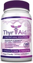 ThyrAid - Thyroid Συμπλήρωμα - Ιώδιο, Kelp, Ashwagandha - Vegan - 1 Φιάλη (3 Μήνας Προμήθεια, 180 Κάψουλες)