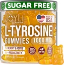 Joyli L Tyrosine Gummies 1000MG - L-Τυροσίνη συμπλήρωμα για τα παιδιά και ενήλικες - Ηρεμία & Εστίαση Gummies για τον εγκέφαλο, τη μνήμη, τη διάθεση, και την ενέργεια - 500mg L-Τυροσίνη σκόνη ανά ούλα - Vegan, χωρίς γλουτένη