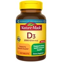 Nature Made Vitamin D3 2000 IU (50 mcg), Vitamin D συμπλήρωμα για τα οστά, δόντια, τους μυς και ανοσοποιητική υποστήριξη υγείας, 220 δισκία, 220 ημέρες προσφοράς